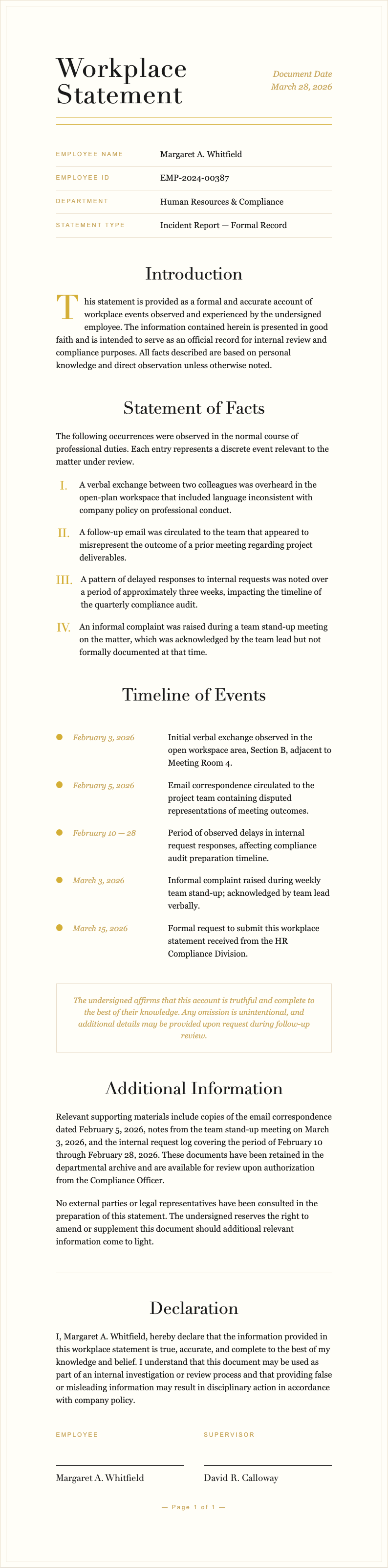 Luxury premium workplace statement